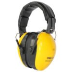 Protector Auditivo Tipo Copa PlegableEl protector auditivo tipo copa plegable amarillo con diadema acolchada está especialmente diseñado para atenuar los ruidos.